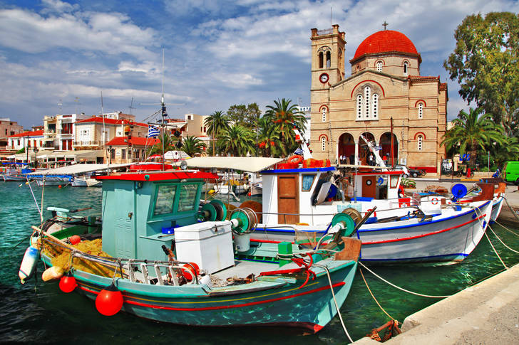 Boats on the island of Aegina