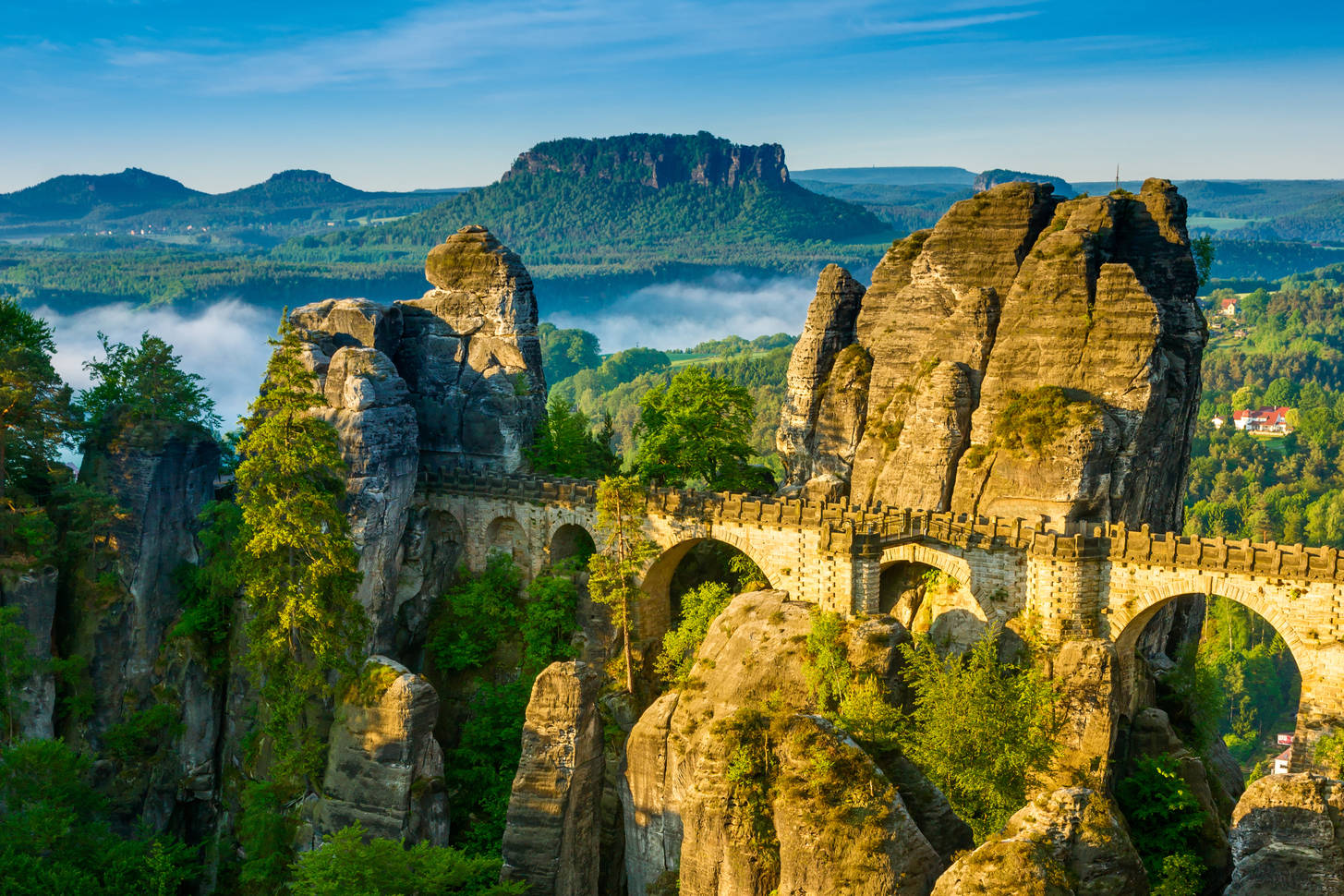 Sunrise over the Bastei Bridge Jigsaw Puzzle (Countries, Germany ...