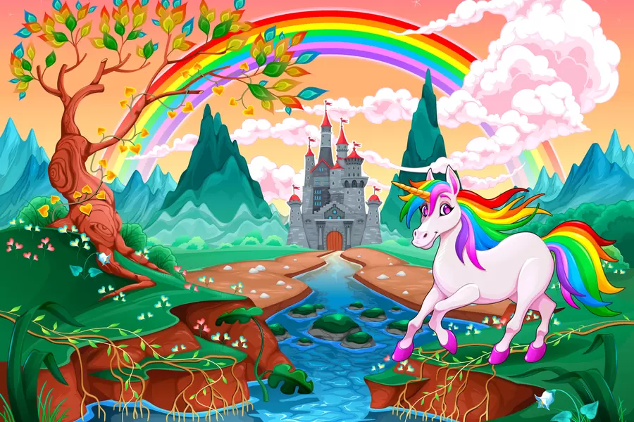 Eenhoorn en regenboog