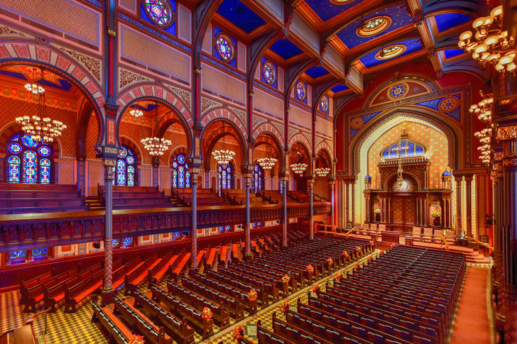 Interior of the Central Synagogue in Manhattan