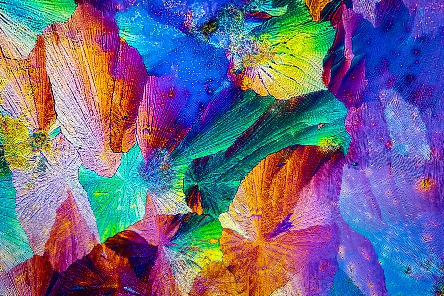 Imagine macro extremă a cristalelor de paracetamol