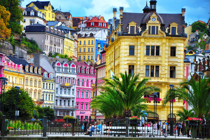 Houses in the center of Karlovy Vary