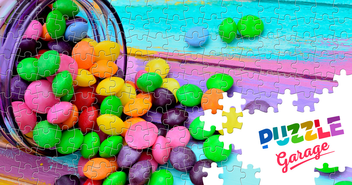 Multicolored Candy Jigsaw Puzzle Home Food Puzzle Garage