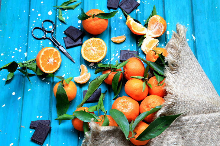 Mandarinas y chocolate