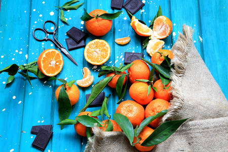 Tangerines and chocolate