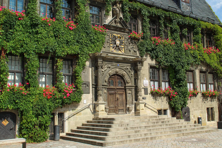 Facade of the town hall of Quedlinburg