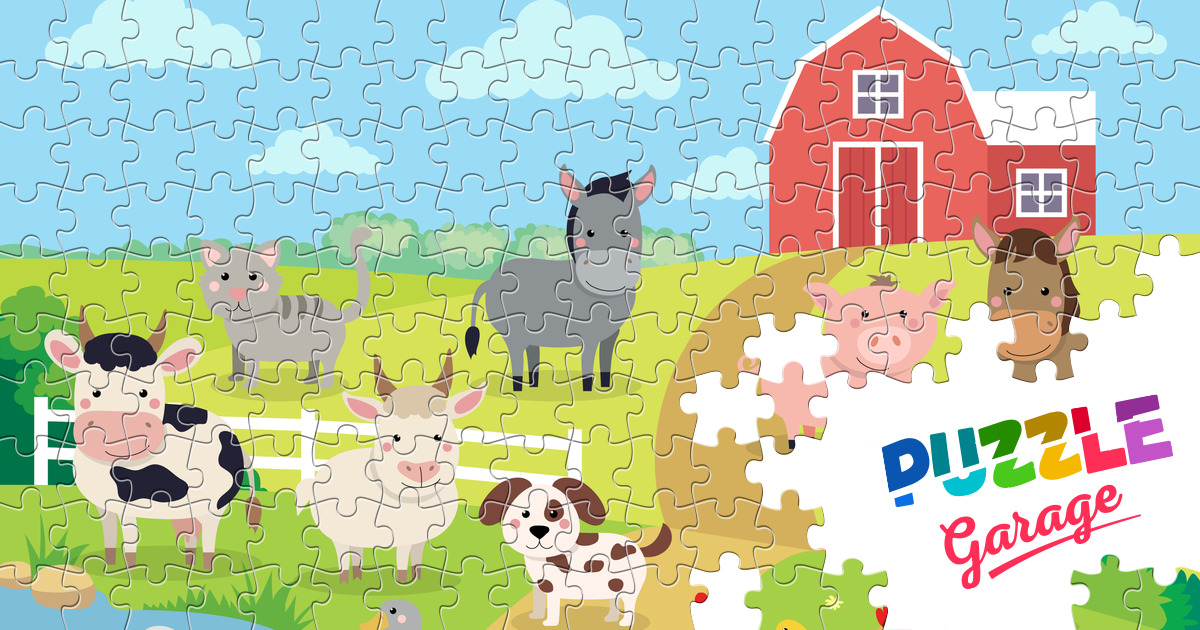 Farm Frenzy Jigsaw Puzzle (For children, Cartoon Illustrations ...