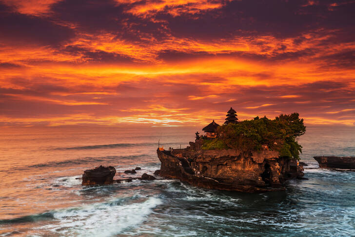 Coucher de soleil sur l'île