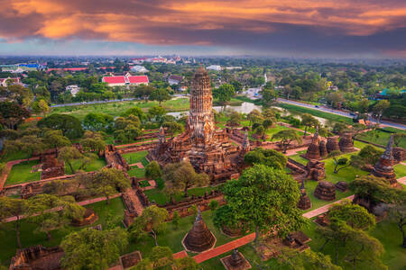 Buddha tempel Ayutthayas