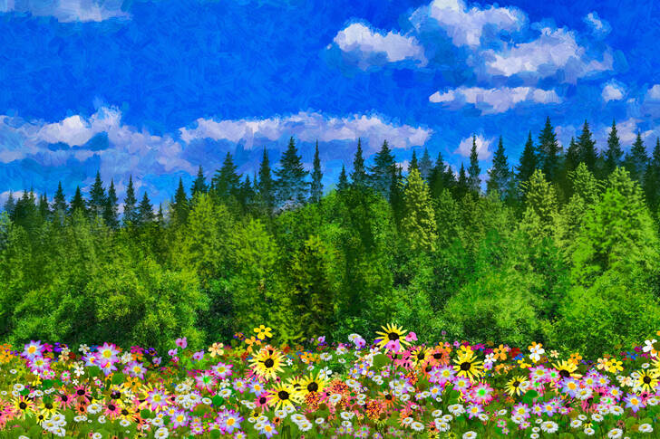 Flowers in the forest