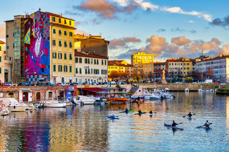 The harbor in Livorno