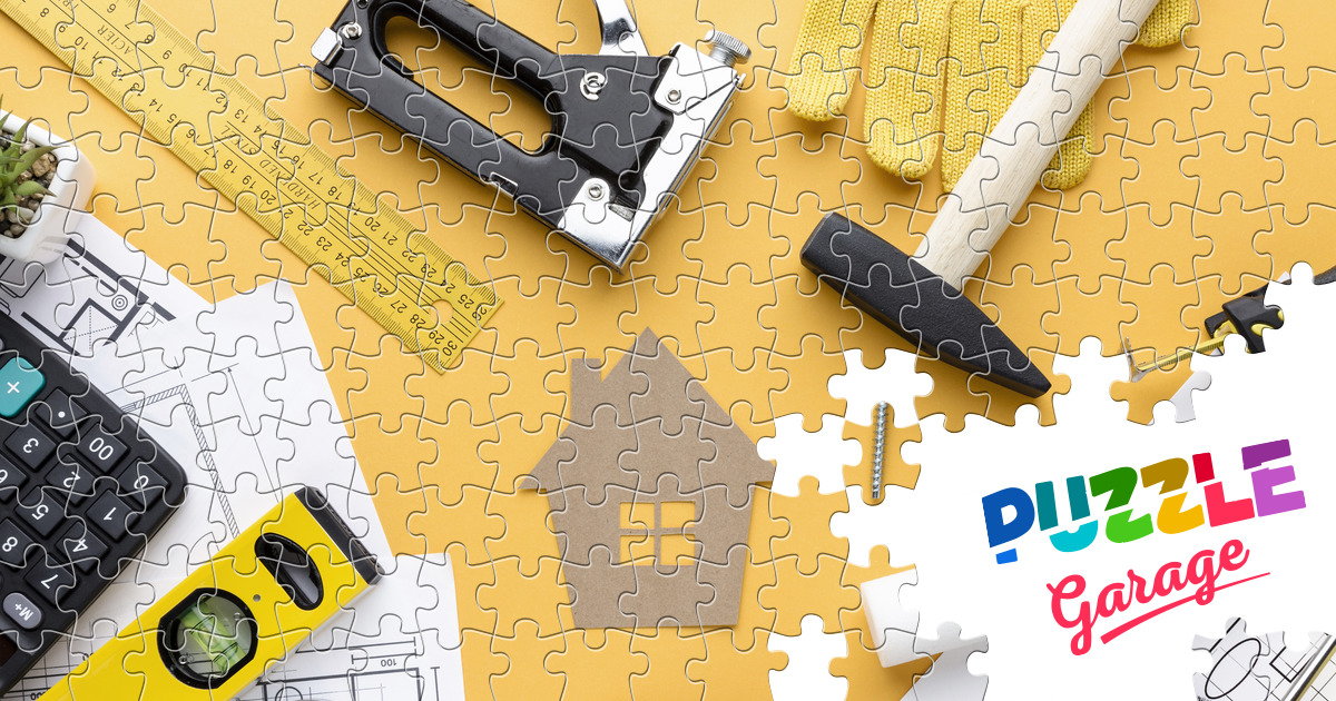 Repair tools and drawing Jigsaw Puzzle (Stuff, Tools) Puzzle Garage