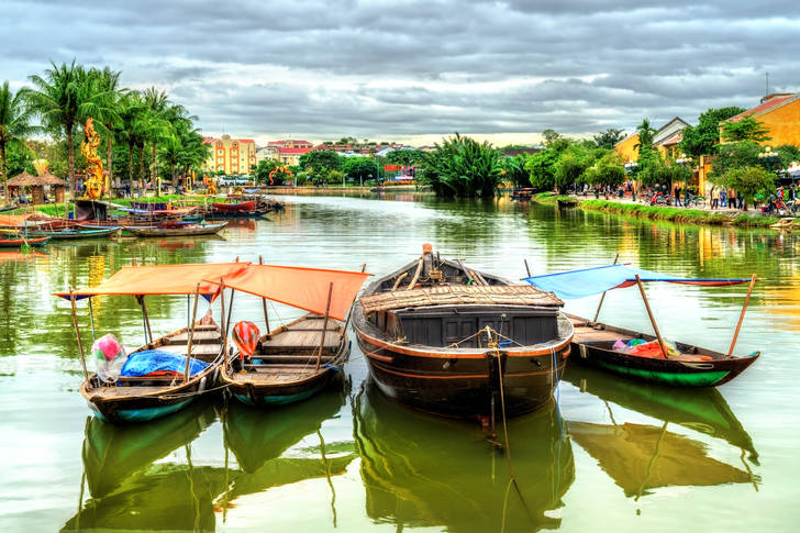 Traditional wooden boats of Vietnam