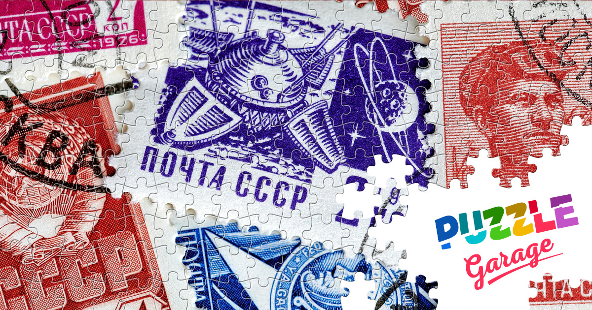 Vintage space stamp collection Jigsaw Puzzle (Other, Collecting