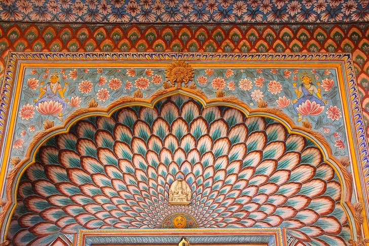 Detail of the Lotus Gate in Pitam Niwas Chowk