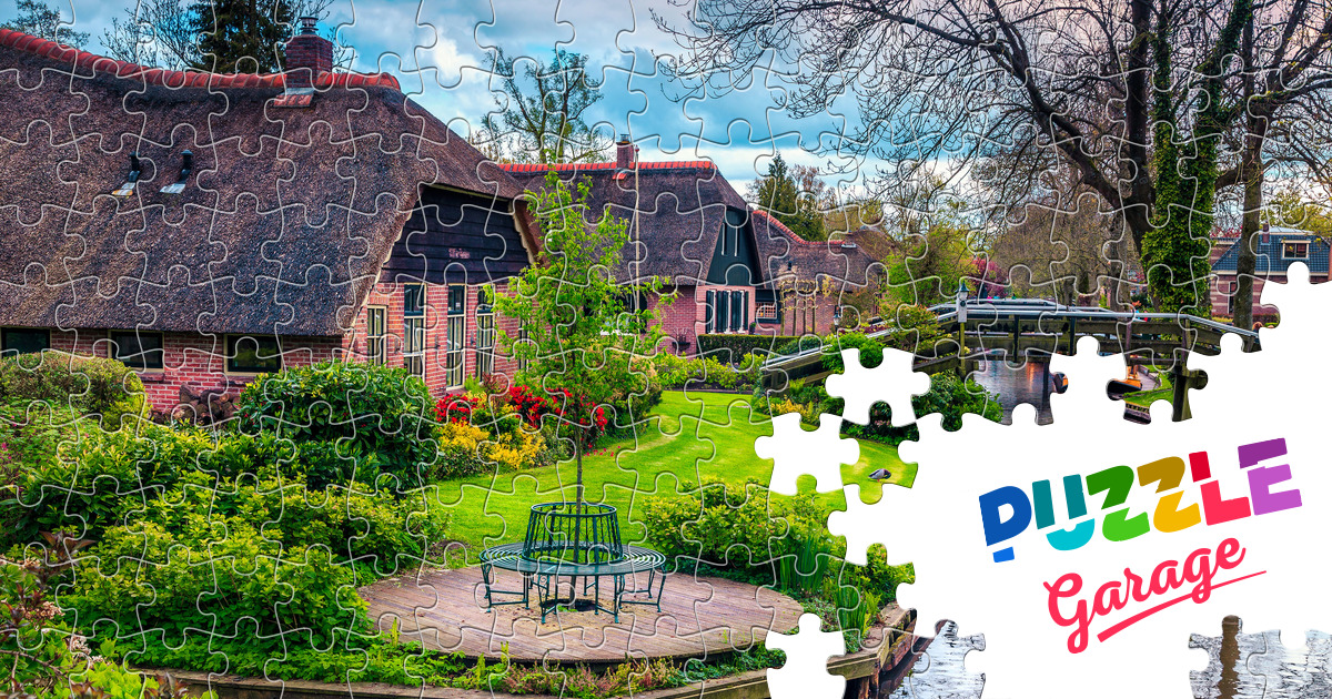Giethoorn village Jigsaw Puzzle (Countries, Netherlands) Puzzle Garage