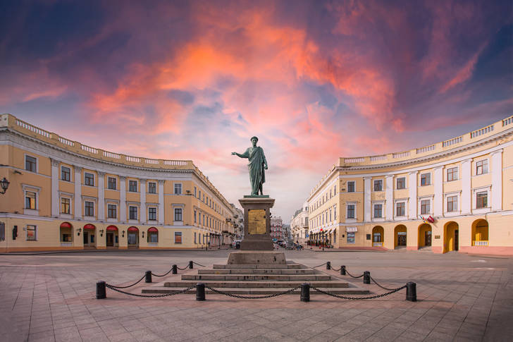 Monument to Duke de Richelieu in Odessa