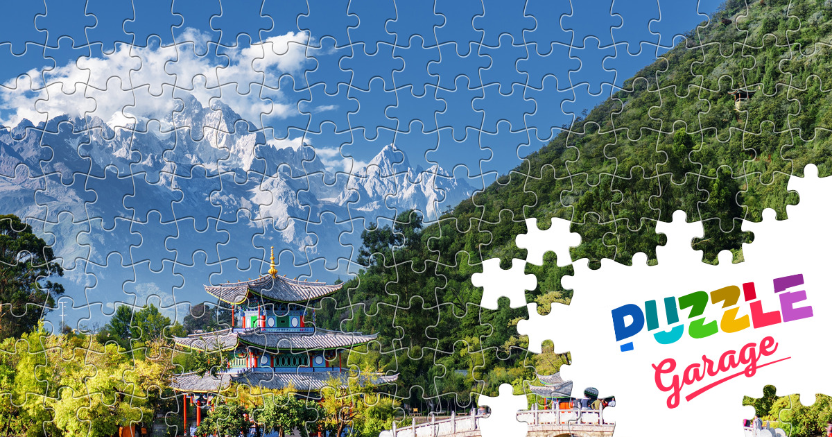 Snow Mountain Jade Dragon Jigsaw Puzzle (Countries, China) | Puzzle Garage