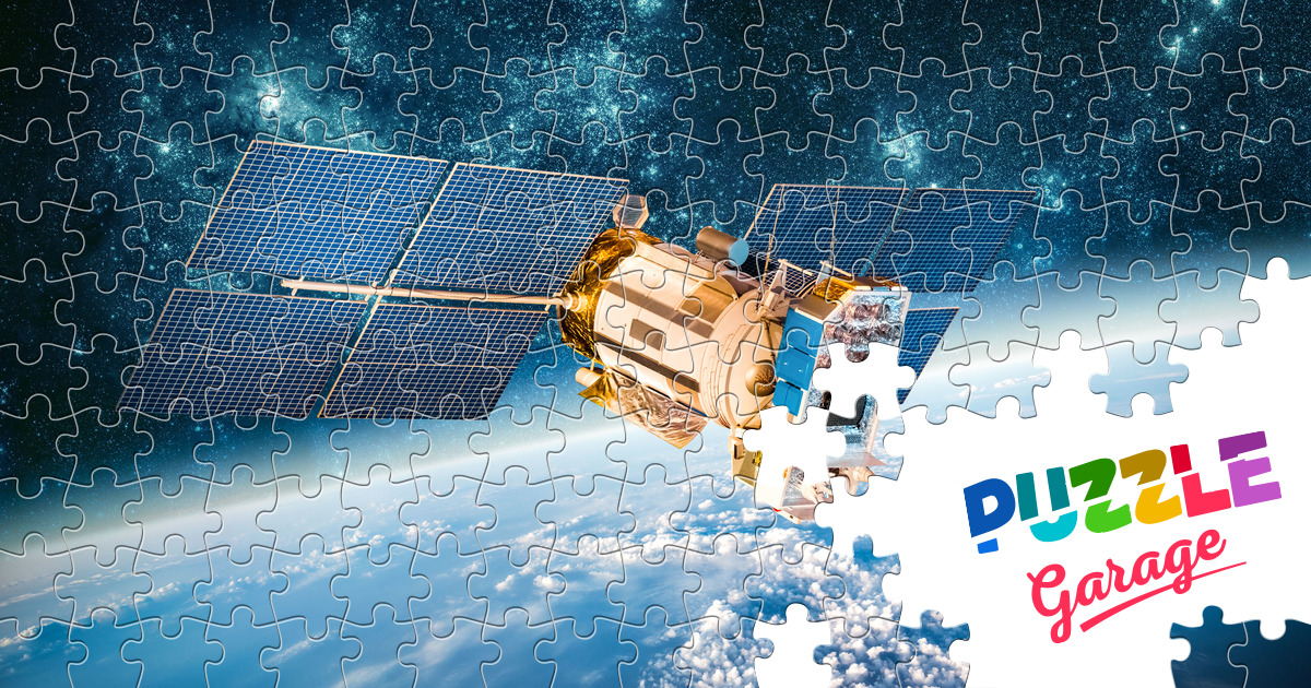 Satellite orbiting earth Jigsaw Puzzle (Space, Cosmonautics) Puzzle Garage