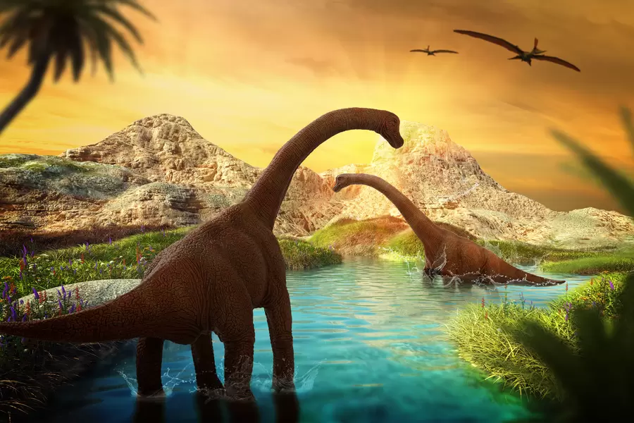 Brachiosaurus u vodi