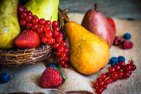 Pears and berries