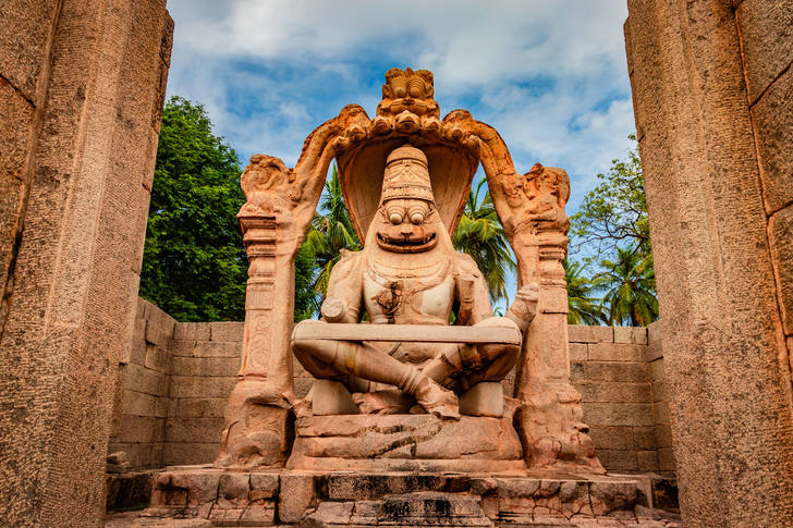 Sculpture at Lakshmi Narasimha Temple