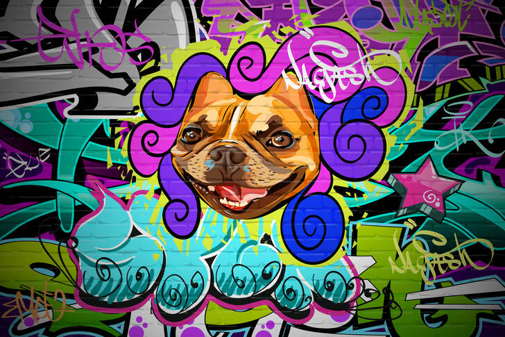 Graffiti hund