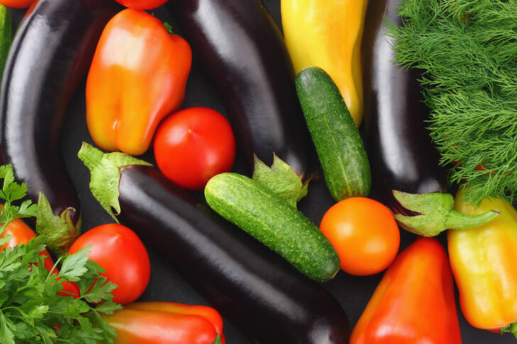 Verduras e legumes frescos