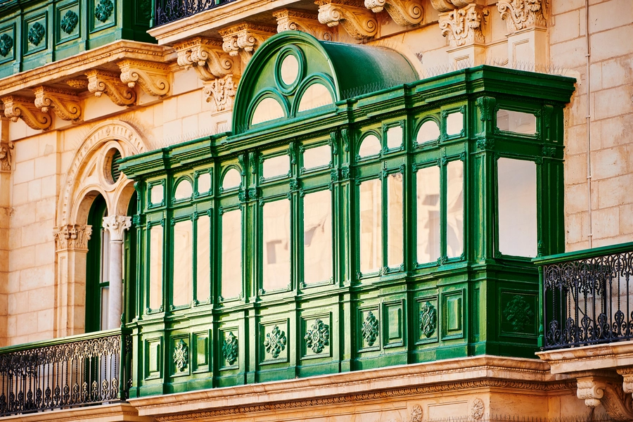 Gevel van een gebouw in Valletta