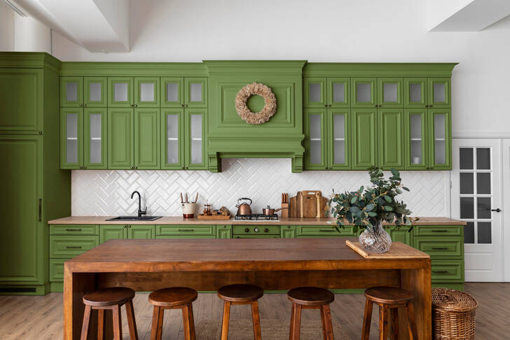 Cucina verde vintage Puzzle (Casa, Interni)