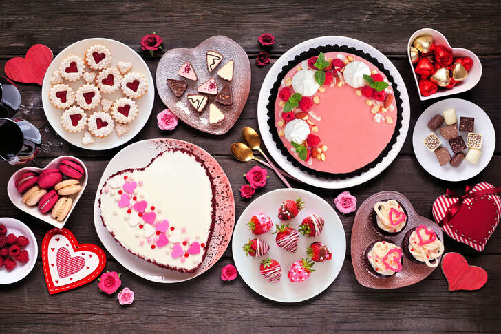 Desserts voor Valentijnsdag