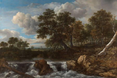 Jacob van Ruisdael: "Krajina s vodopádom"