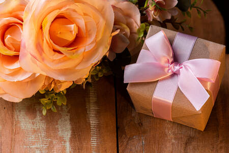 Roses and gift