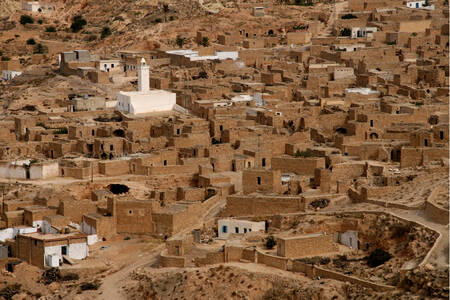 Utsikt over en tunisisk by