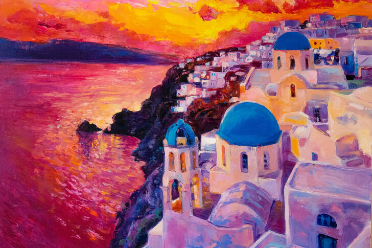 Západ slunce nad Santorini