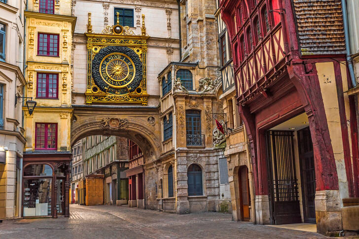 Historic street architecture in Rouen