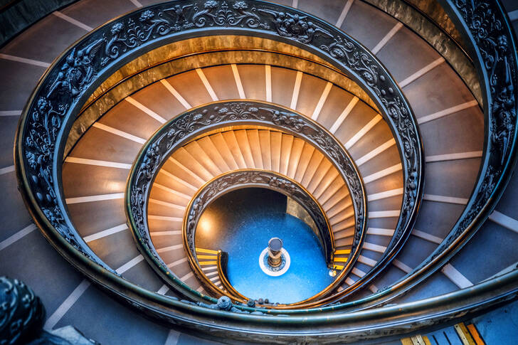 Spiral staircase in the Vatican Museum