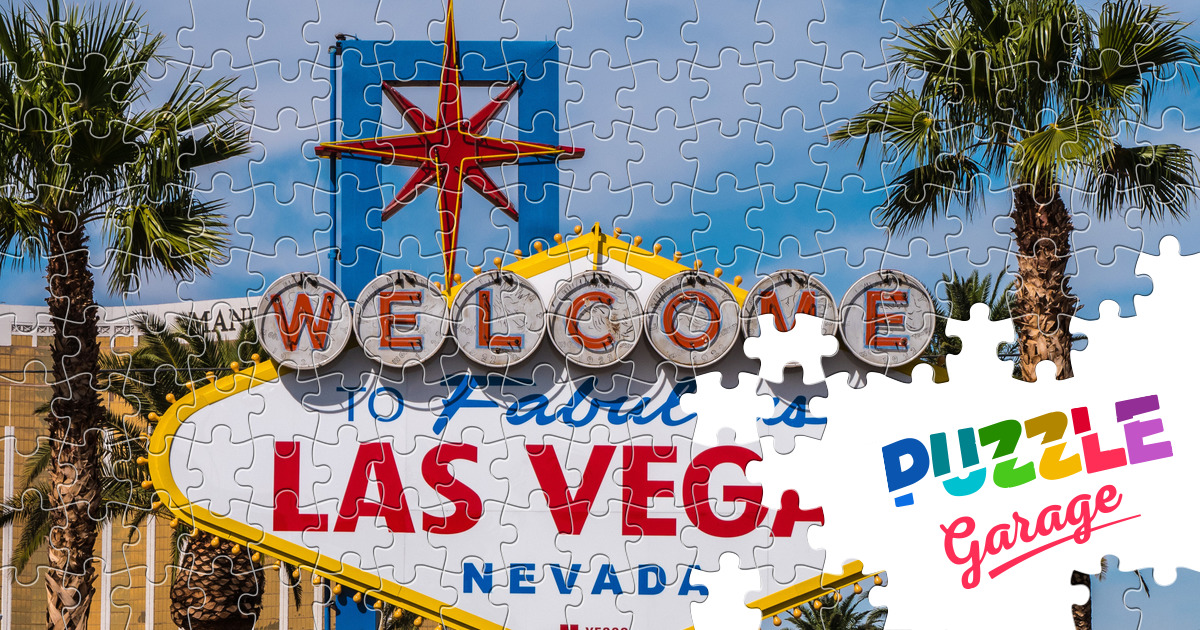 Welcome To Las Vegas Lego Sign Jigsaw Puzzle by Dangerous Balcony