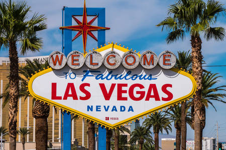 "Dobrodošli na fantastičan las Vegas" znak