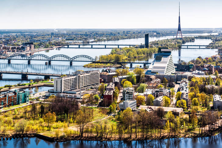 Panorama de la ciudad de Riga