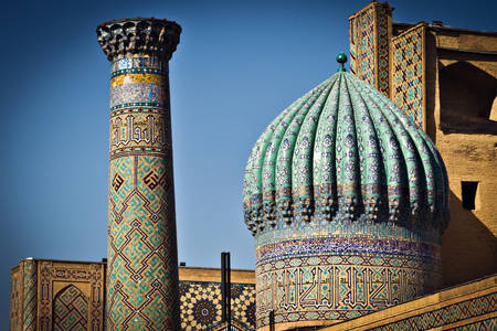 Fragment of the mosque on the Registan square