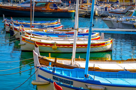Colorful boats in the harbor