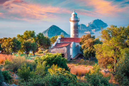 Old lighthouse on the Gelidonia peninsula