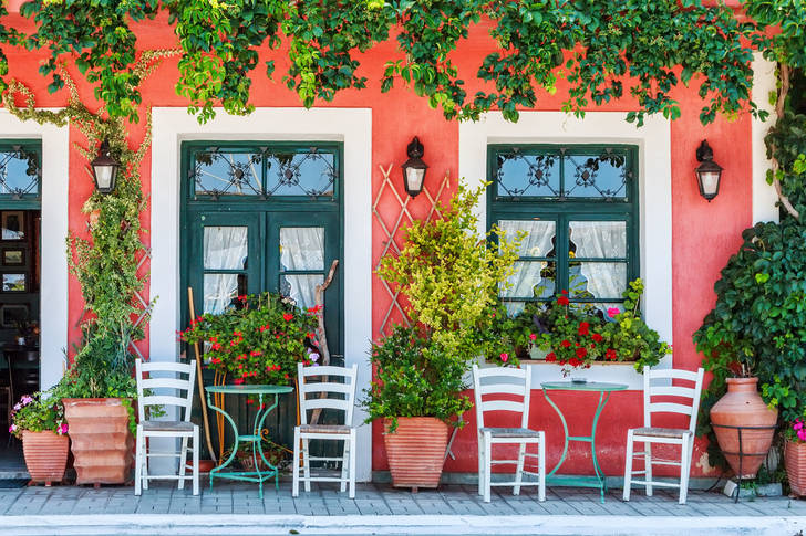 Street cafes in Greece