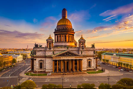 Isaac's Cathedral at sunrise