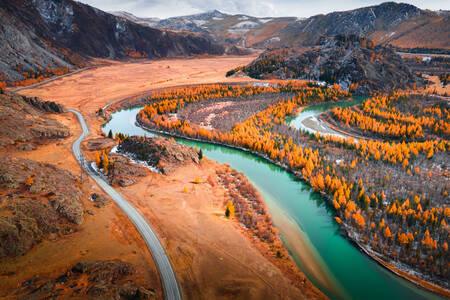 Chuya river in Altai mountains