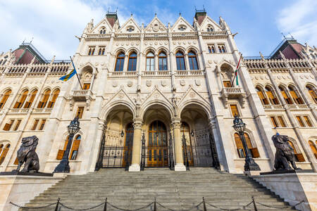 Facade of the Hungarian Parliament building