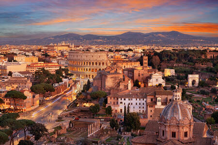 Zalazak sunca u Rimu