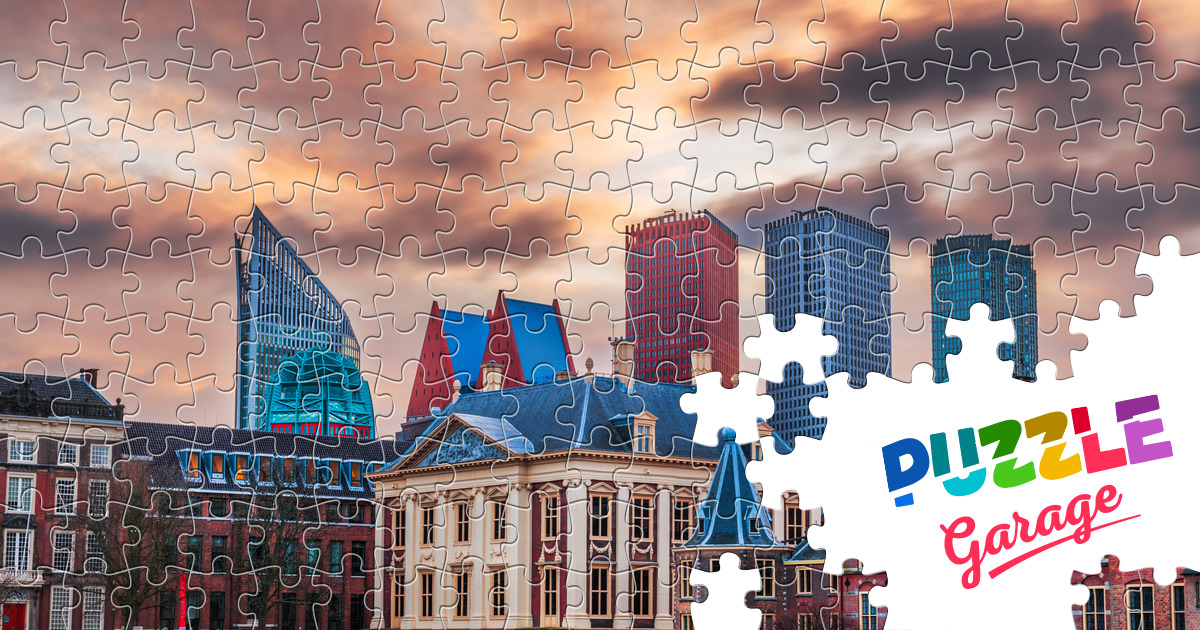 Sunset in The Hague Jigsaw Puzzle (Countries, Netherlands) Puzzle Garage