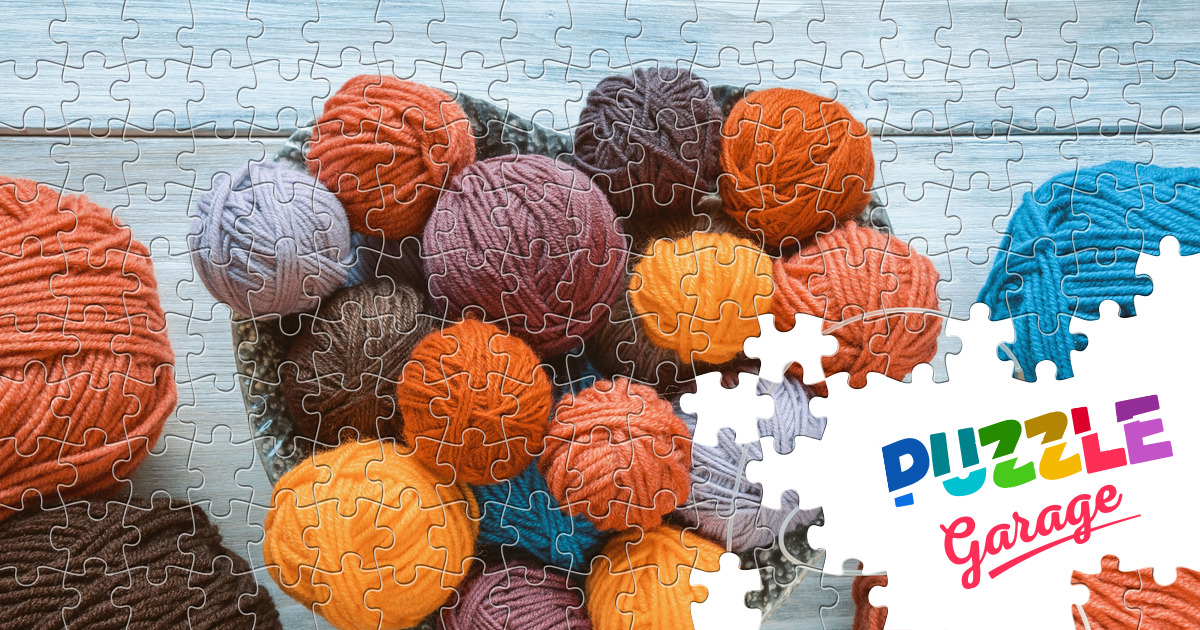 Balls and skeins of wool Jigsaw Puzzle (Home, Needlework) Puzzle Garage